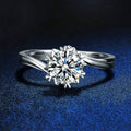 1 Carat 925 Sterling Silver Moissanite Ring by Trendsi