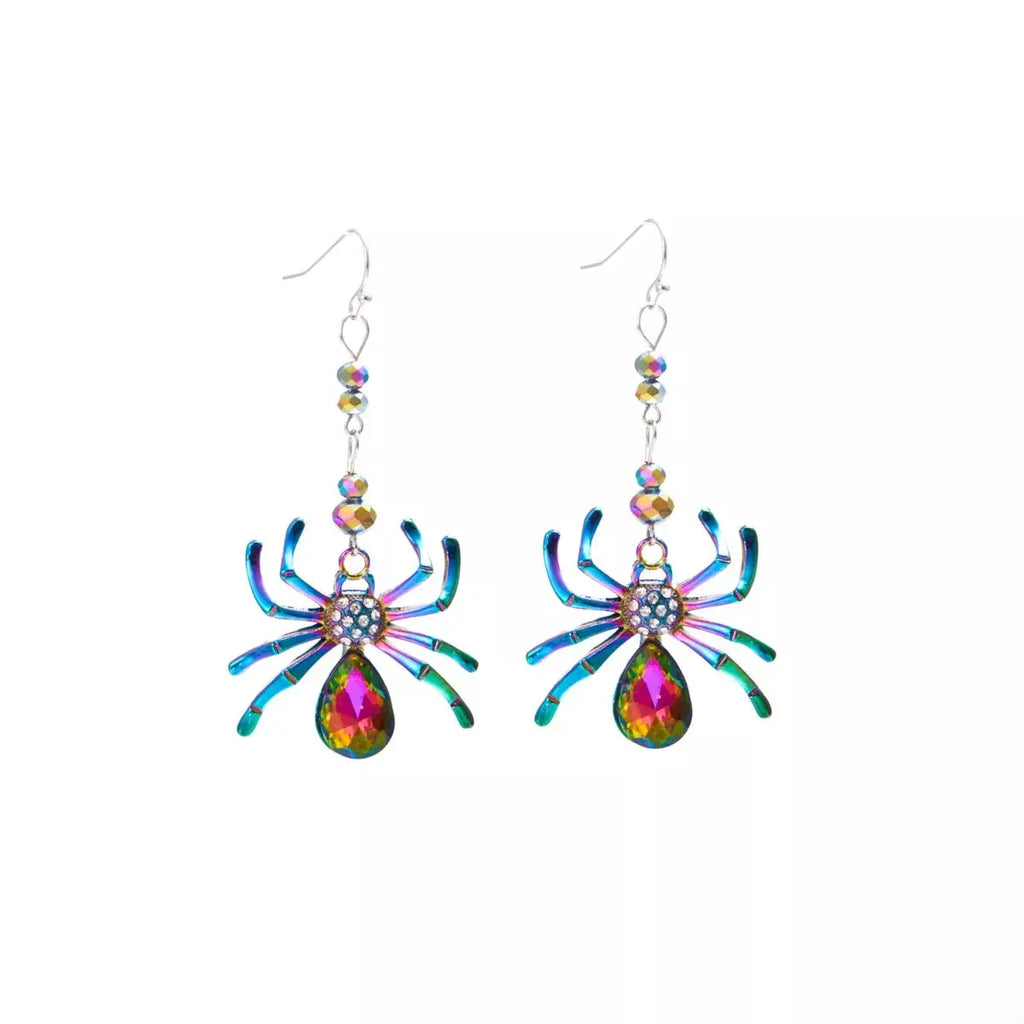 Colorful Spider Drop Earrings by Trendsi