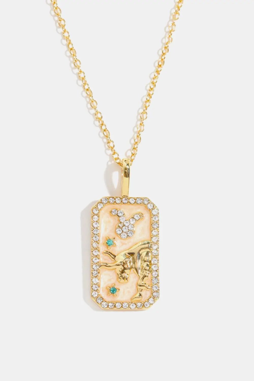 Rhinestone Constellation Pendant Copper Necklace by Trendsi