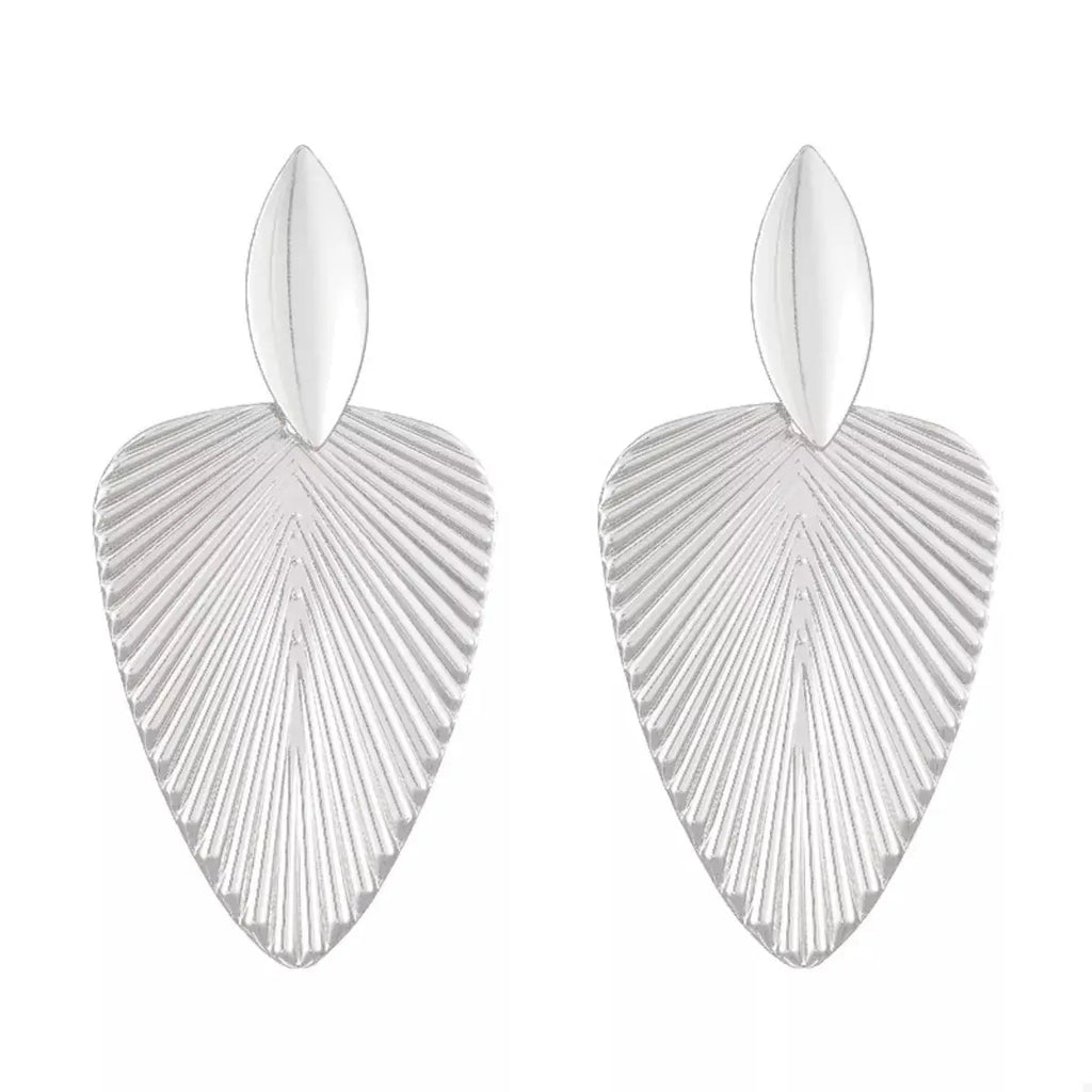 Alloy Textured Earrings by Trendsi
