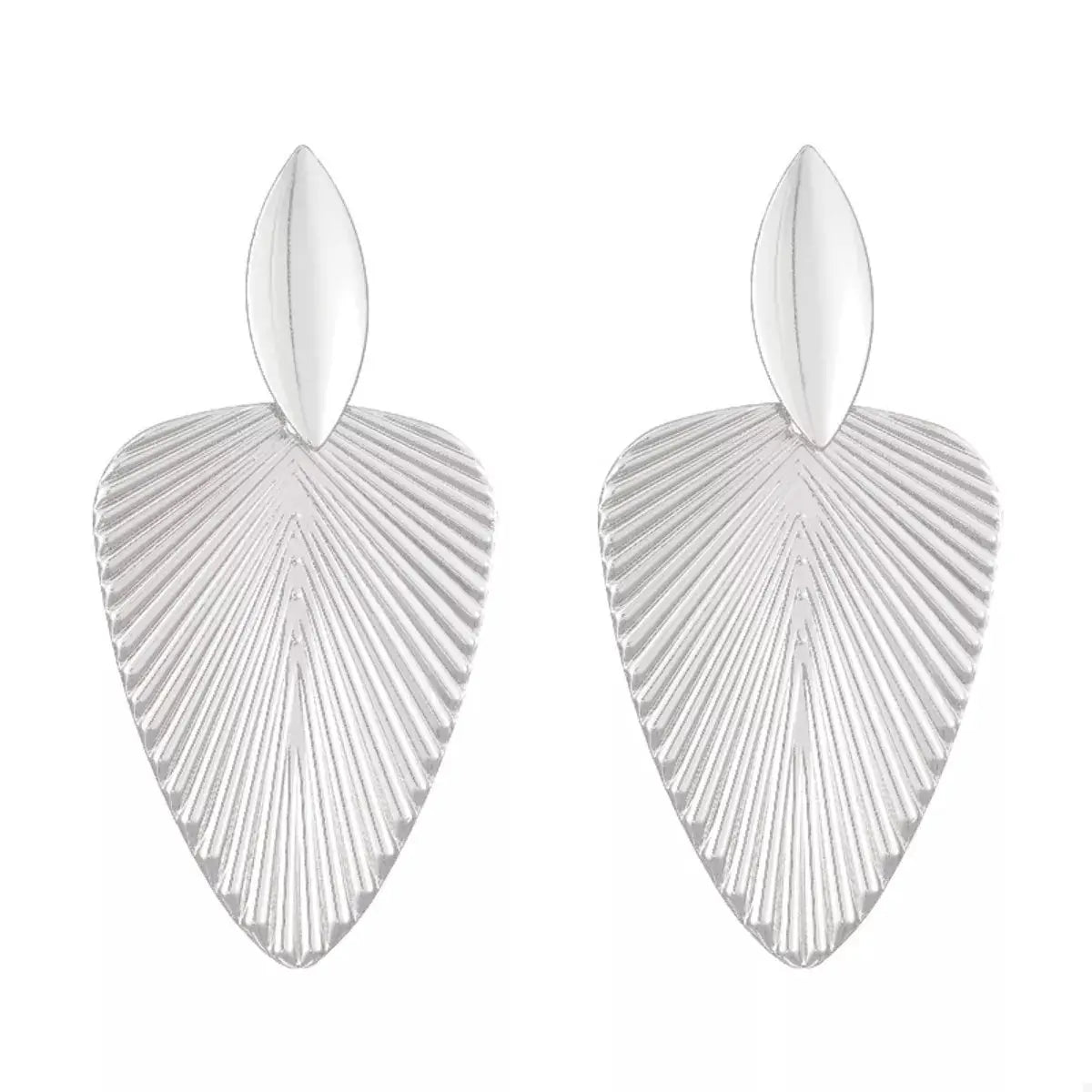 Alloy Textured Earrings by Trendsi