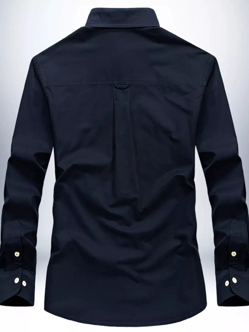 Men's Plus Size Button Up Long Sleeve Shirt by Trendsi