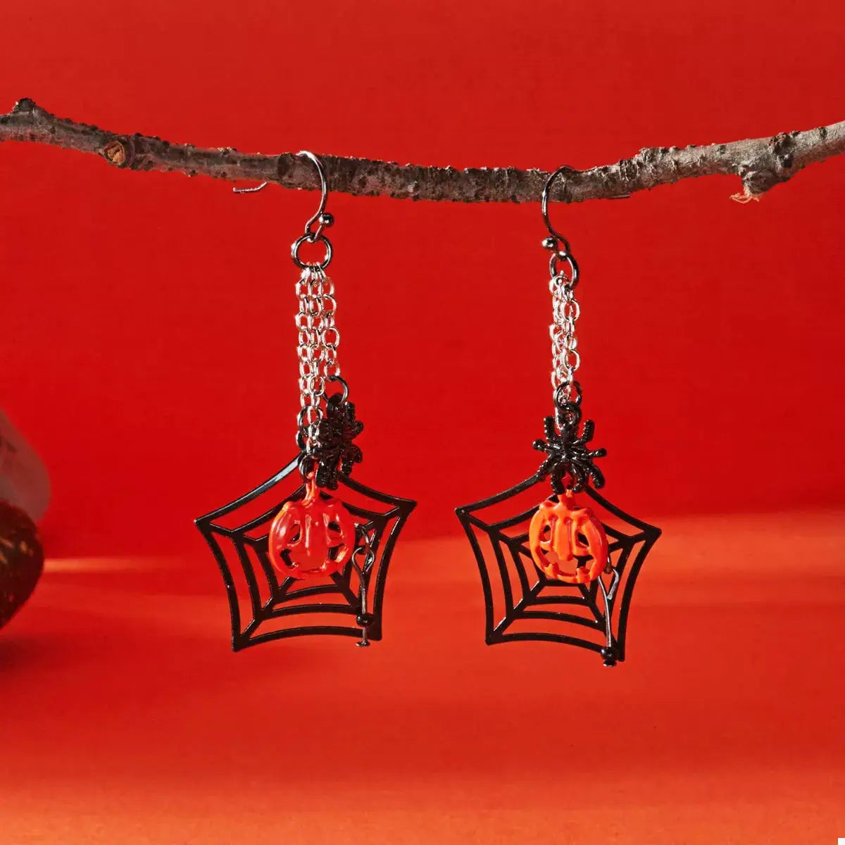 Halloween Spider Web Earrings by Trendsi