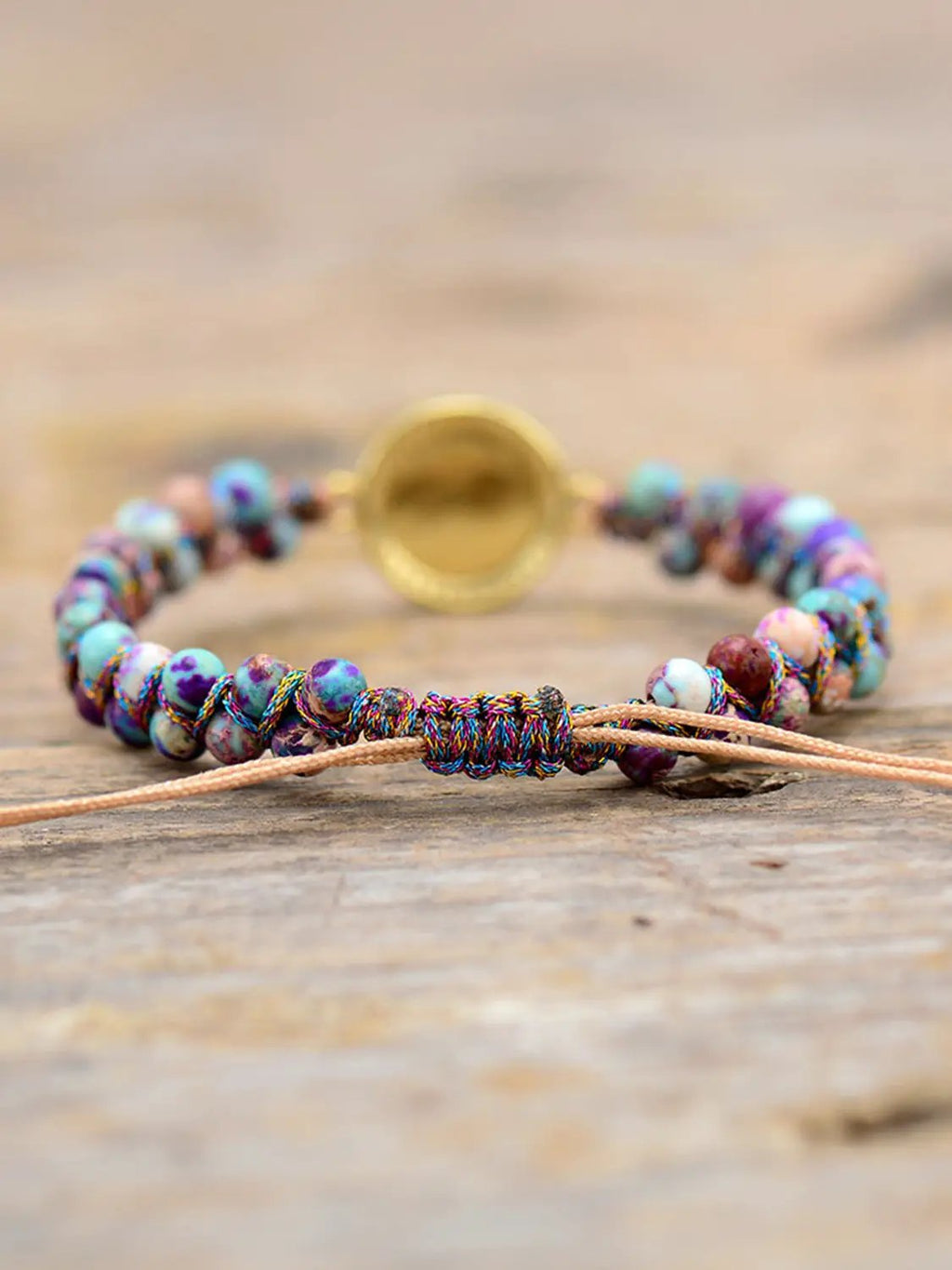 Imperial Jasper Beaded Bracelet by Trendsi