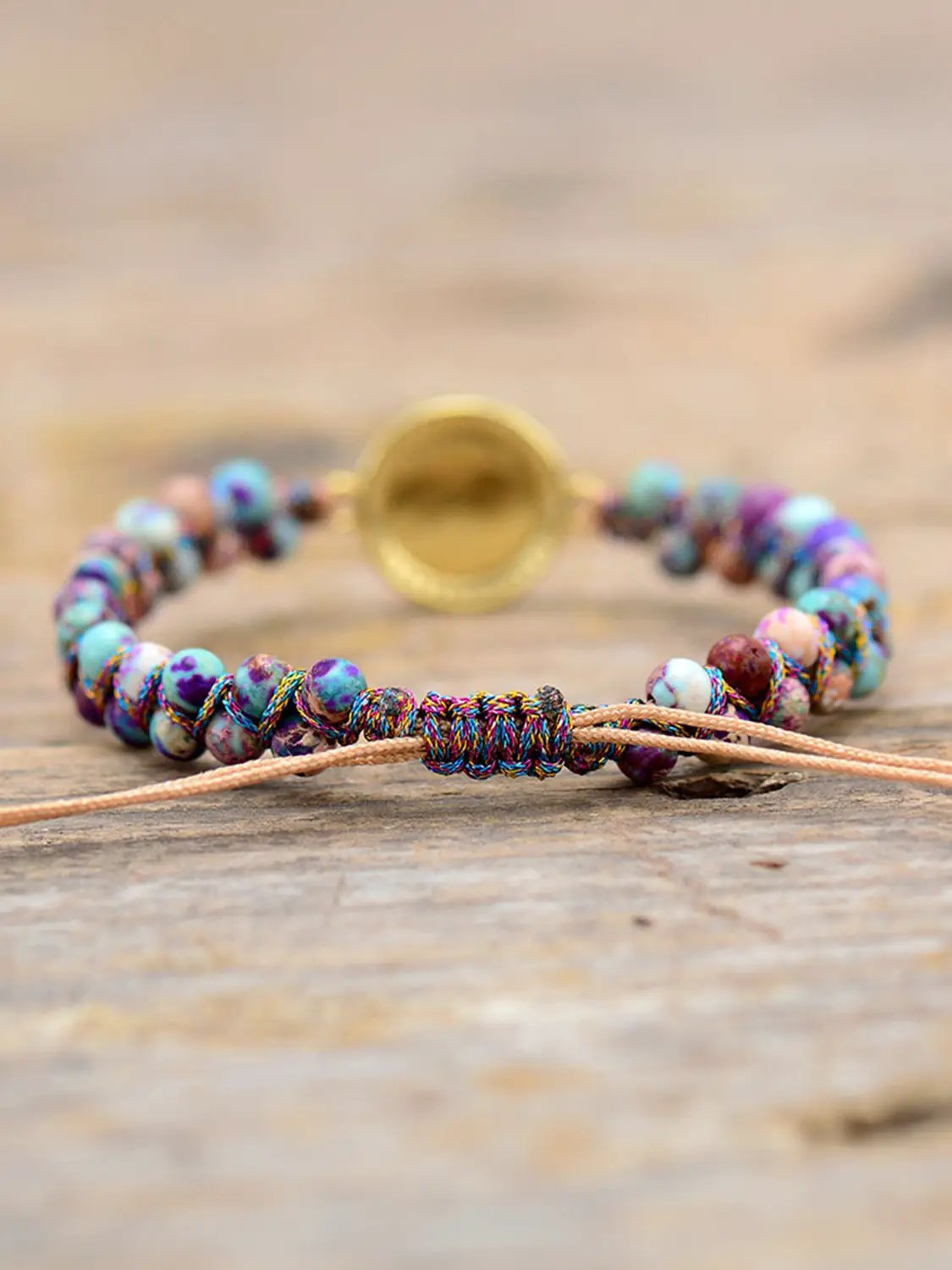 Imperial Jasper Beaded Bracelet by Trendsi