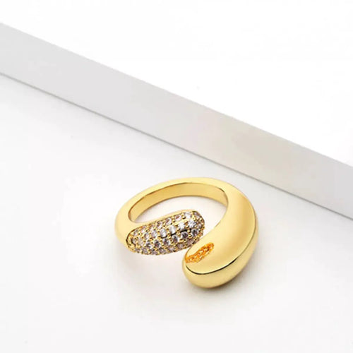 18K Gold-Plated Open Ring by Trendsi