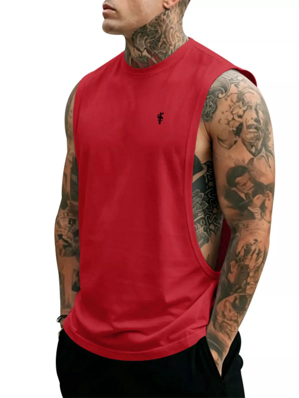 Men's Full Size Round Neck Tank Top Plus Size by Trendsi
