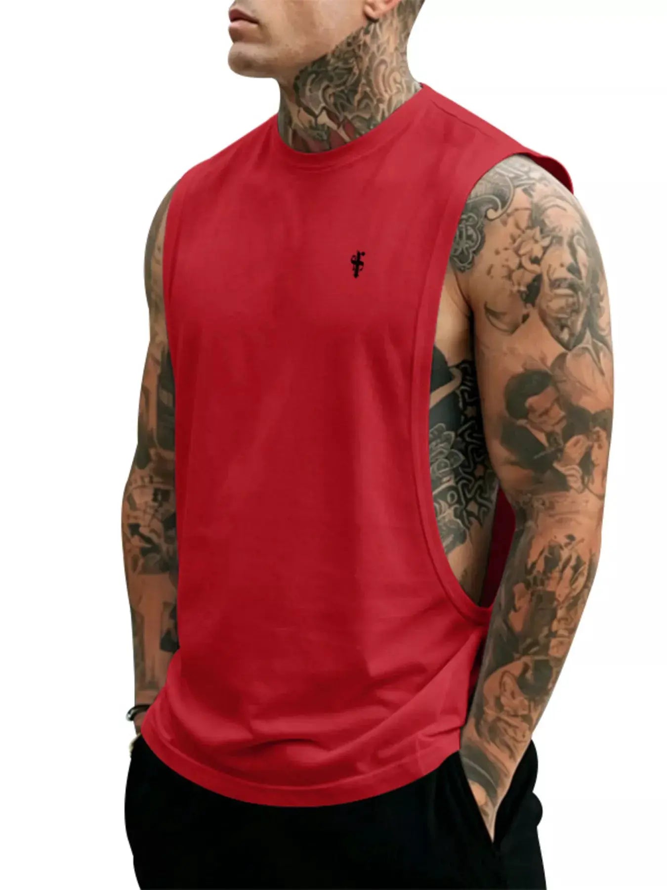 Men's Full Size Round Neck Tank Top Plus Size by Trendsi