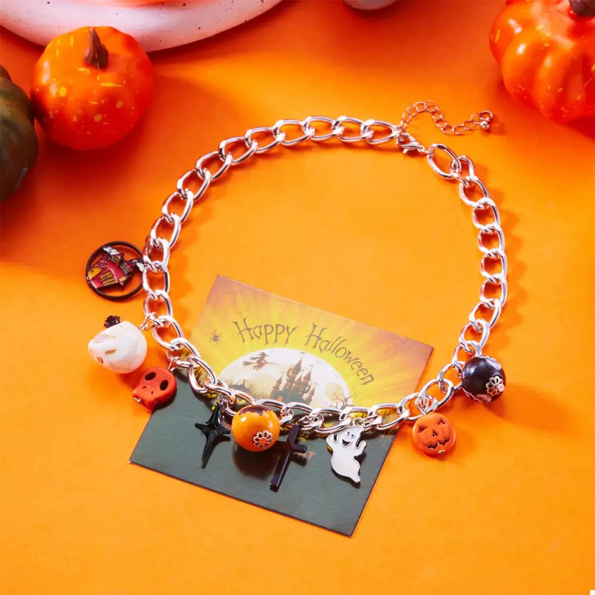 Halloween Charm Chain Necklace by Trendsi