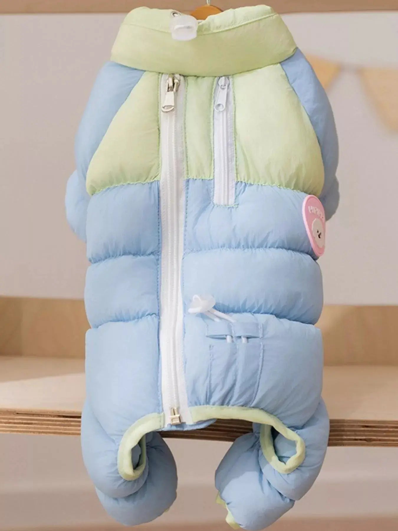 Color Block Warm Pet Jumpsuit by Trendsi