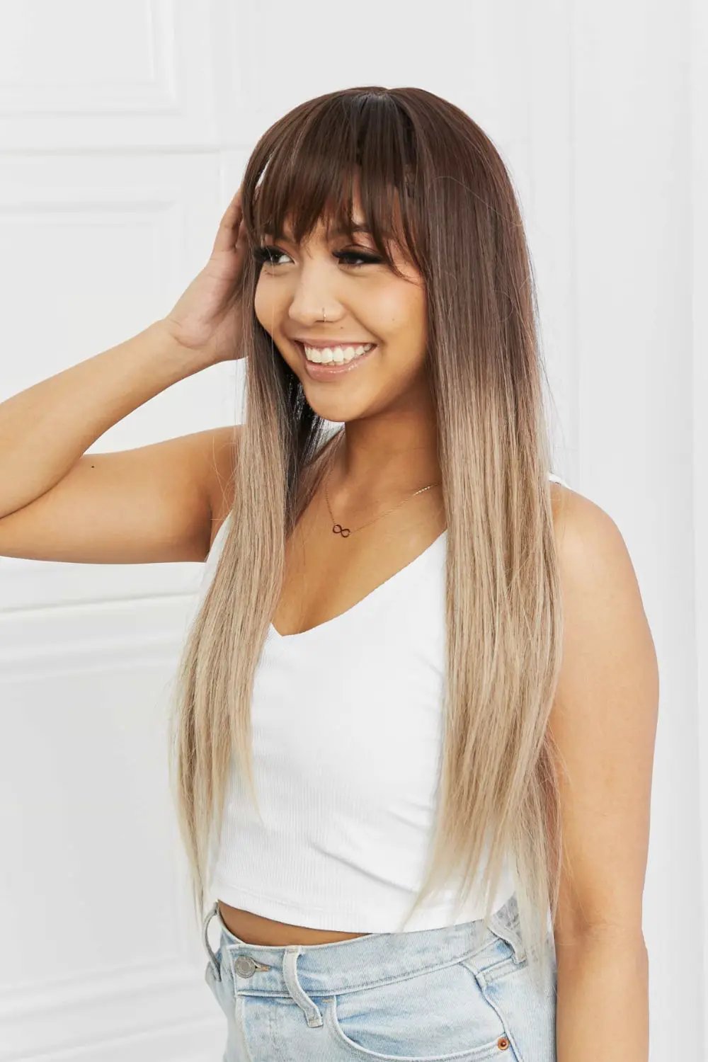 Long Straight Synthetic Wigs 26'' by Trendsi