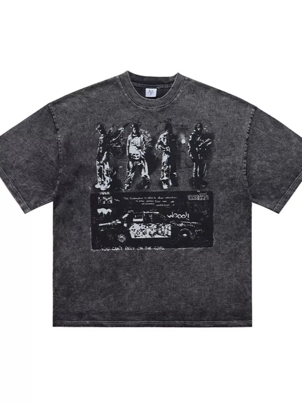 Men's Vintage Graphic Round Neck T-Shirt by Trendsi
