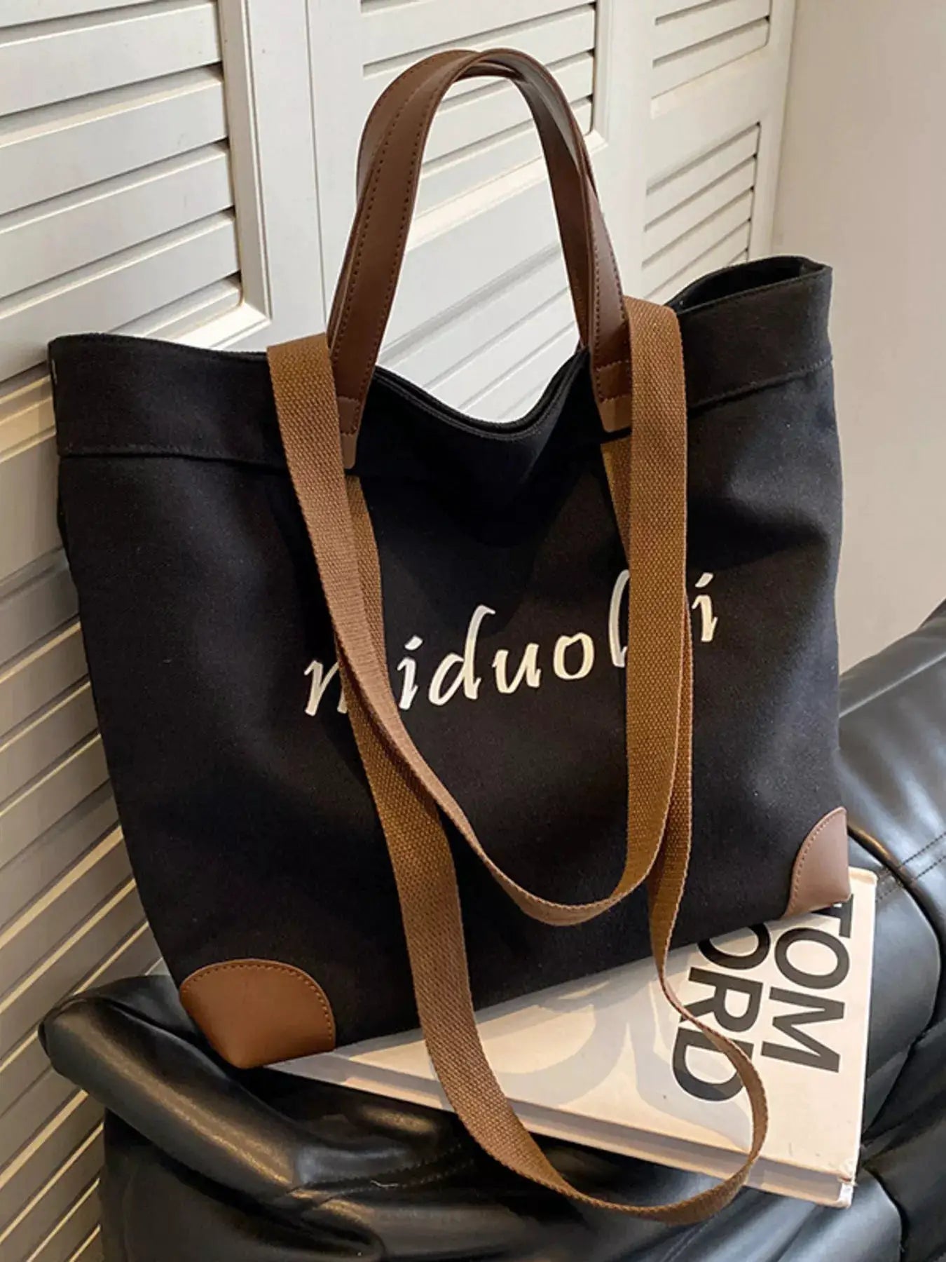 Casual Canvas Handbag by Trendsi