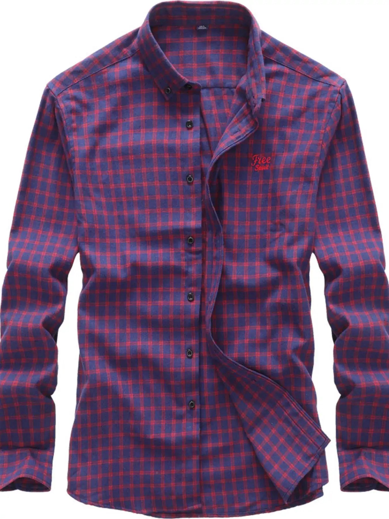 Men's Full Size Classic Plaid Button-Down Shirt Plus Size by Trendsi
