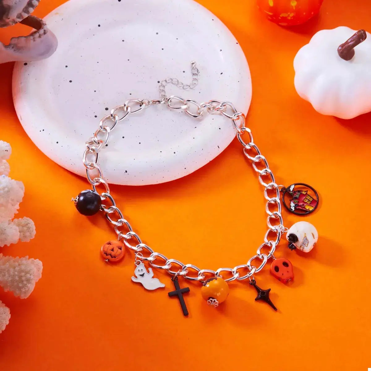 Halloween Charm Chain Necklace by Trendsi