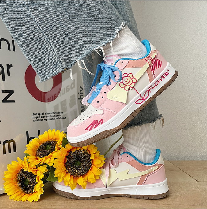 New Board Shoes Ins Fashion Shoes Men Shoes New Original niche Sunflower Lovers Sports Skateboarding Shoe Trend