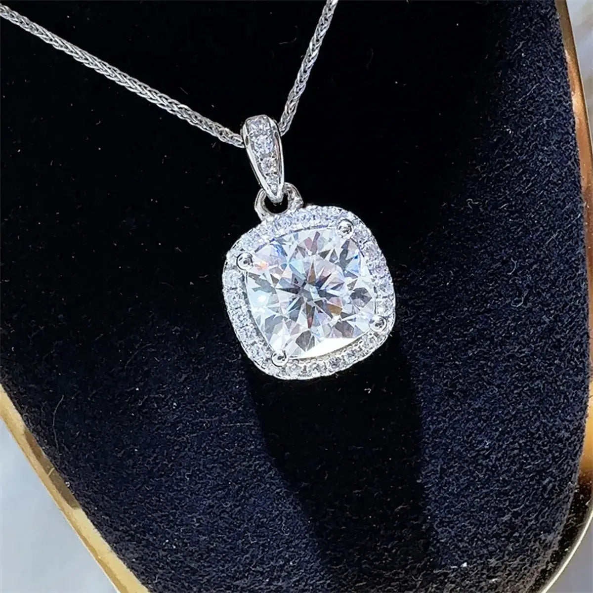 5 Carat Moissanite 925 Sterling Silver Necklace by Trendsi