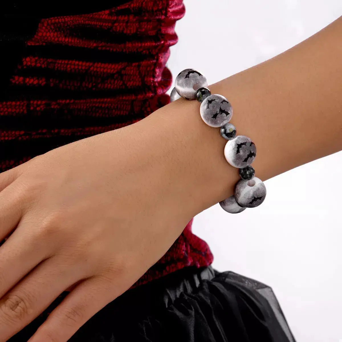Halloween Beaded Necklace and Bracelet Set by Trendsi