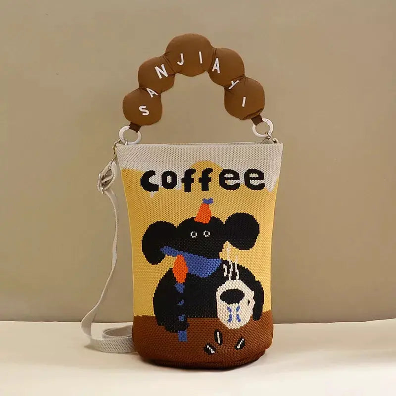 Cartoon Bucket Crossbody Bag by Trendsi