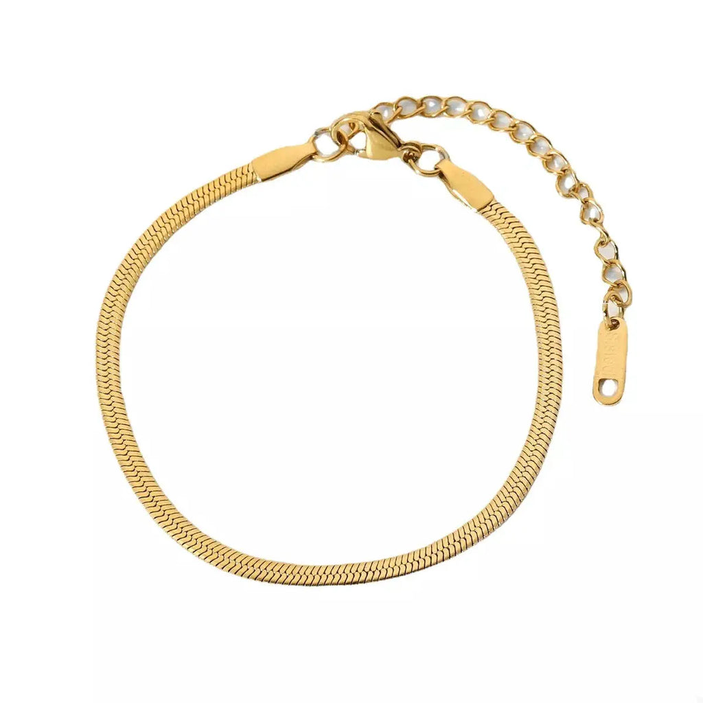 Stainless Steel Minimalist Chain Bracelet by Trendsi