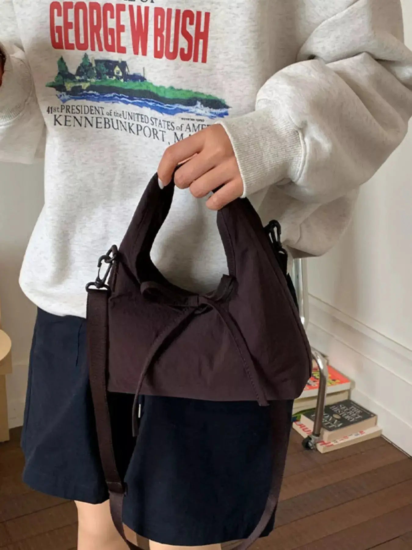 Casual Lightweight Solid Color Crossbody Bag by Trendsi