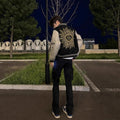 Street Style Baseball Jacket for Men, Winter Cool Look with Eye of Providence Embroidery, Clean Fit Coat