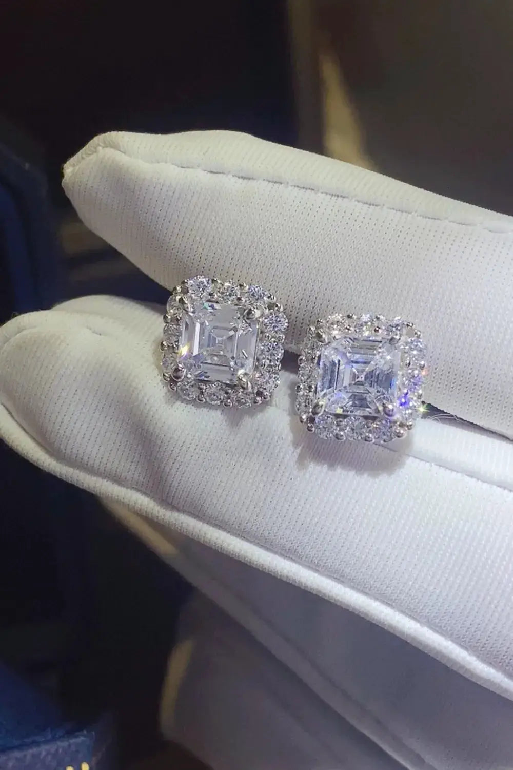 2 Carat Moissanite 925 Sterling Silver Stud Earrings by Trendsi