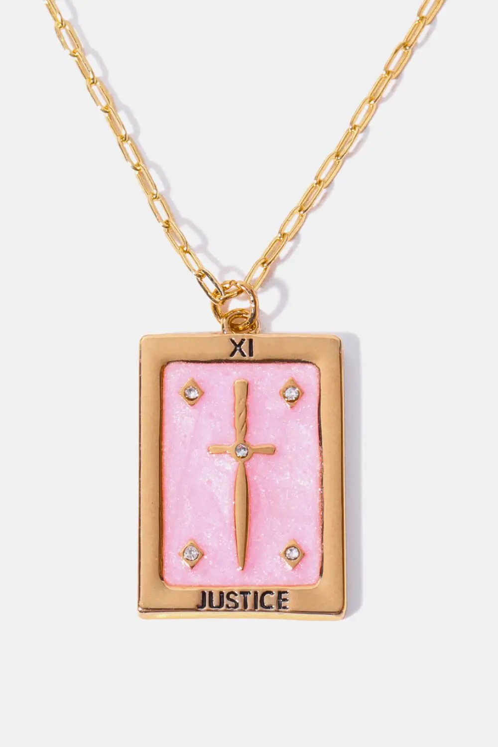 Tarot Card Pendant Copper Necklace by Trendsi