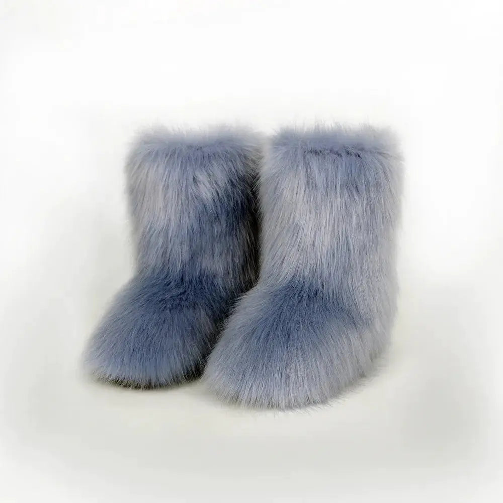 Thermal Fuzzy Platform Boots by Trendsi
