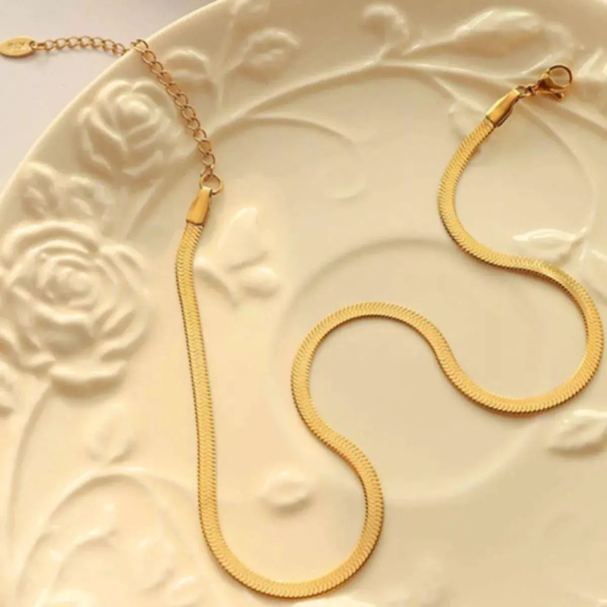 18K Gold-Plated Titanium Steel Necklace by Trendsi