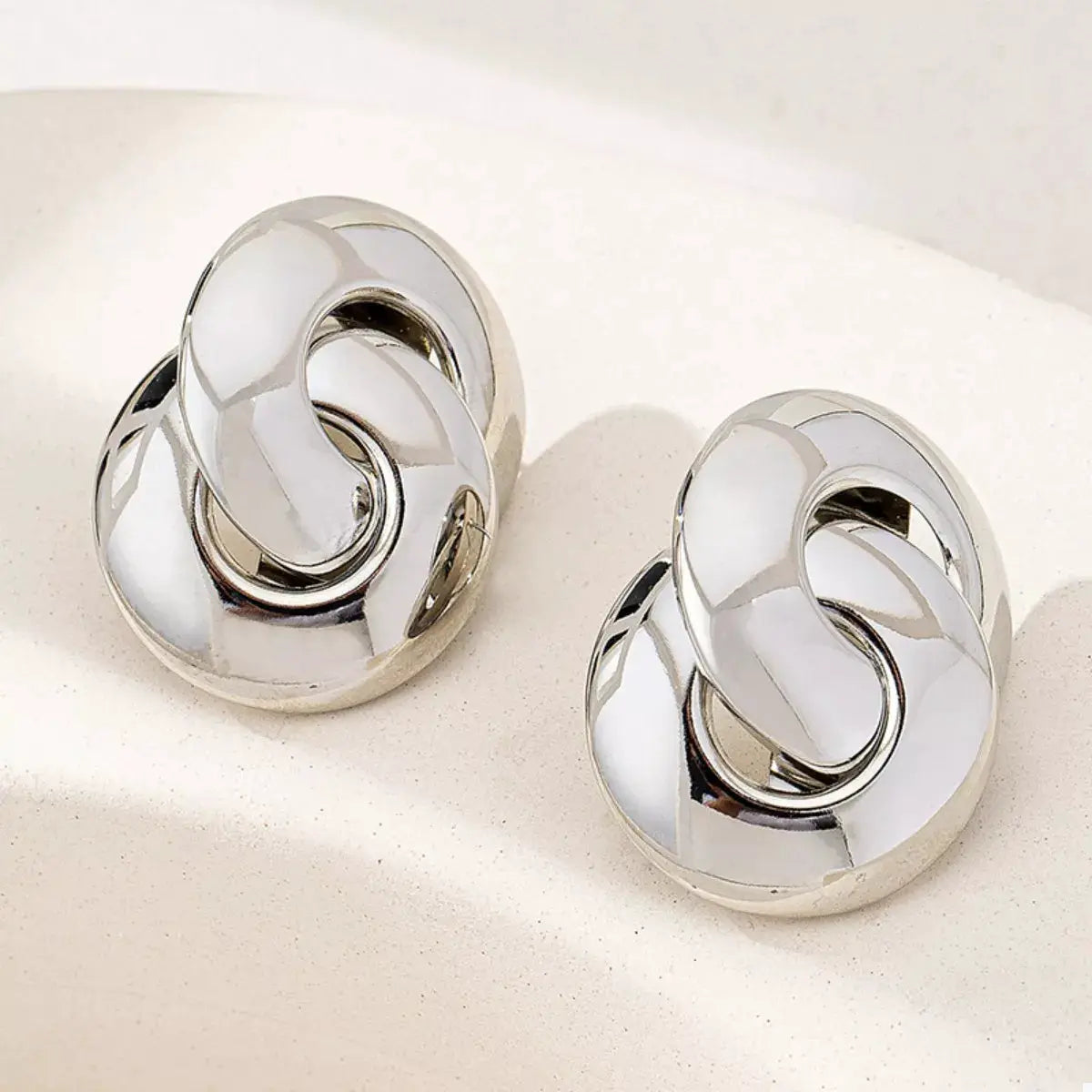 Chunky Knot Stud Earrings by Trendsi