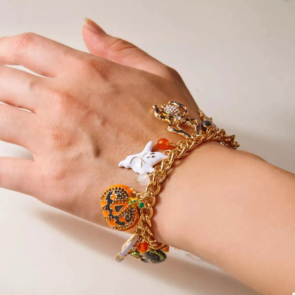 18K Gold-Plated Halloween Theme Bracelet by Trendsi