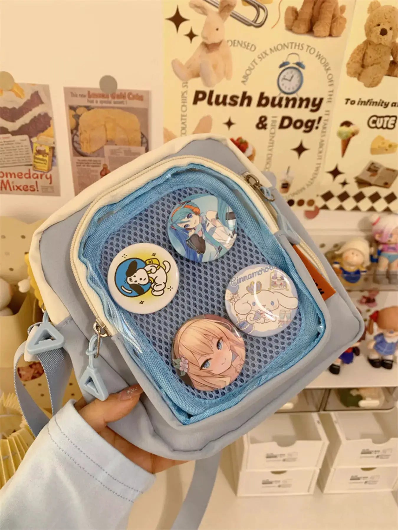 Badge Display Crossbody Bag by Trendsi