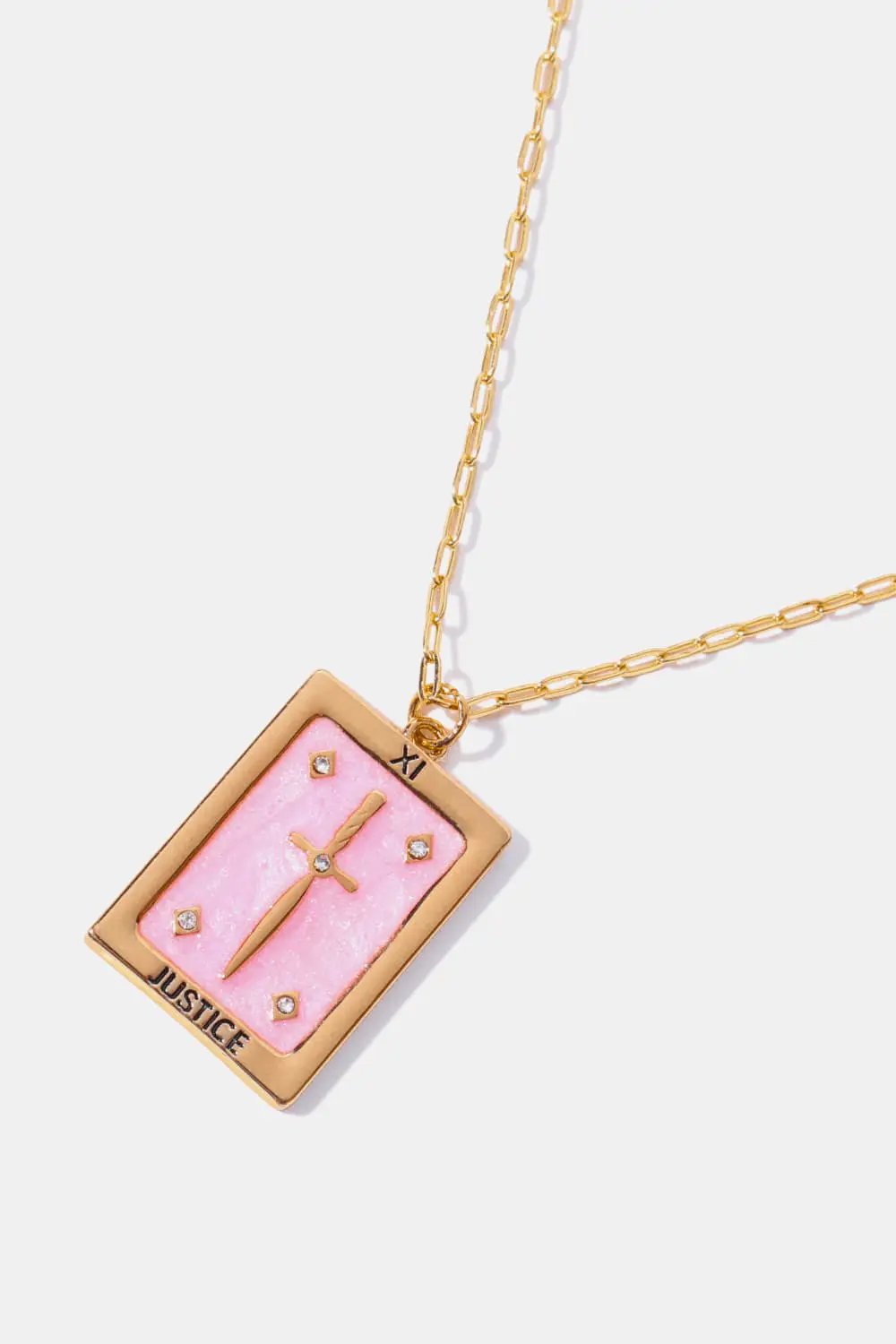 Tarot Card Pendant Copper Necklace by Trendsi