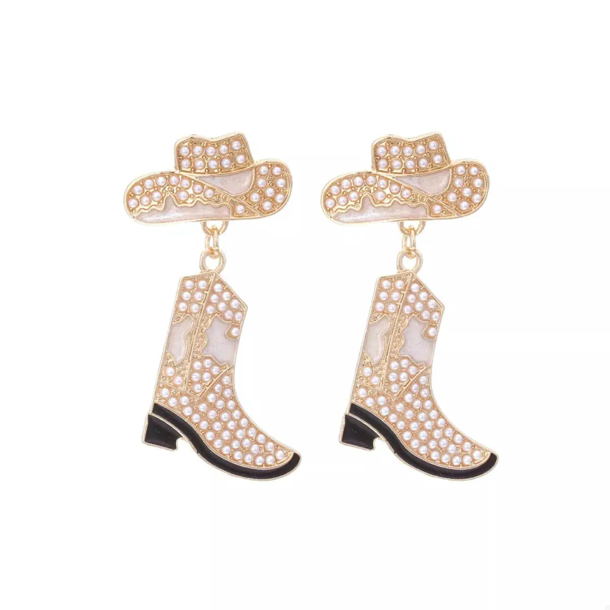 Cowboy Hat and Boot Dangle Earrings by Trendsi