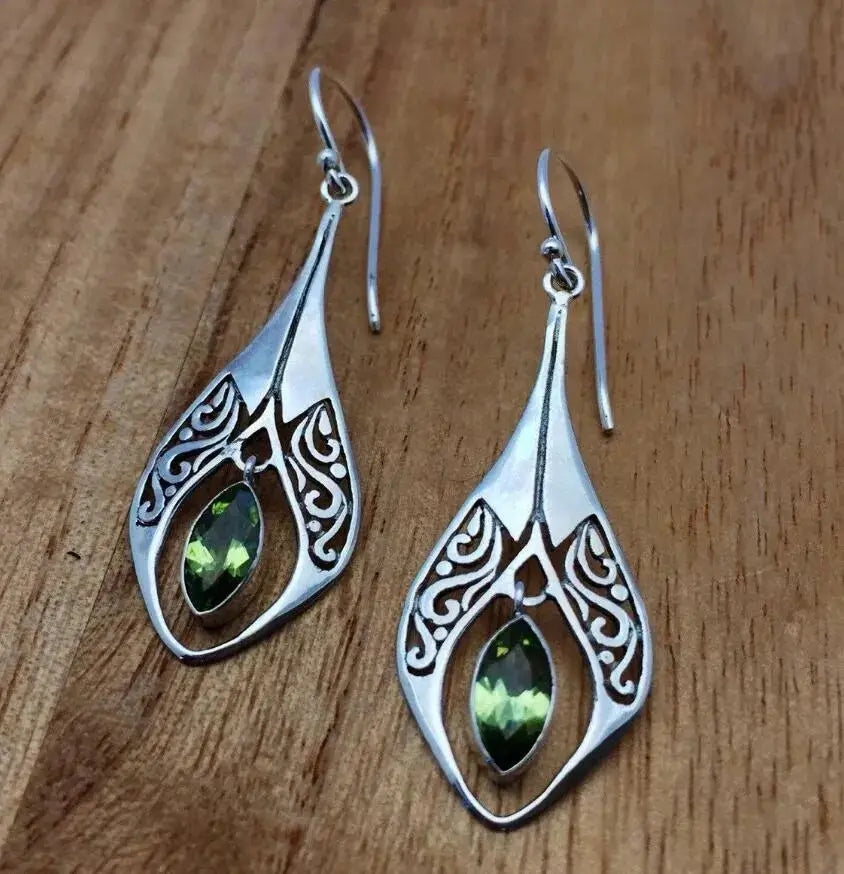 Alloy Rhinestone Cutout Earrings by Trendsi