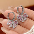 Zircon Bowknot Drop Earrings by Trendsi