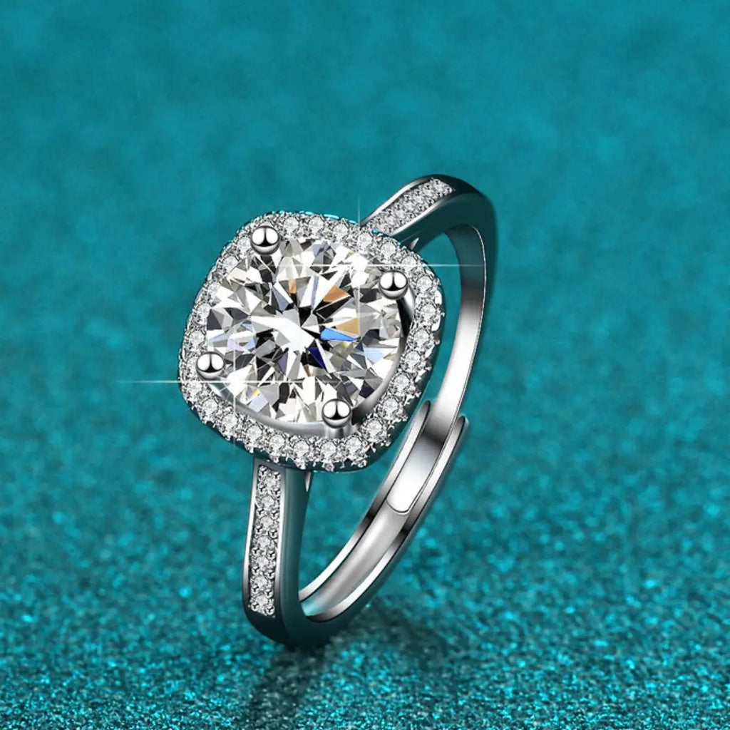 1 Carat Moissanite 925 Sterling Silver Ring by Trendsi