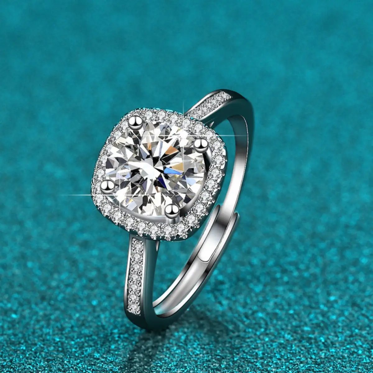 1 Carat Moissanite 925 Sterling Silver Ring by Trendsi