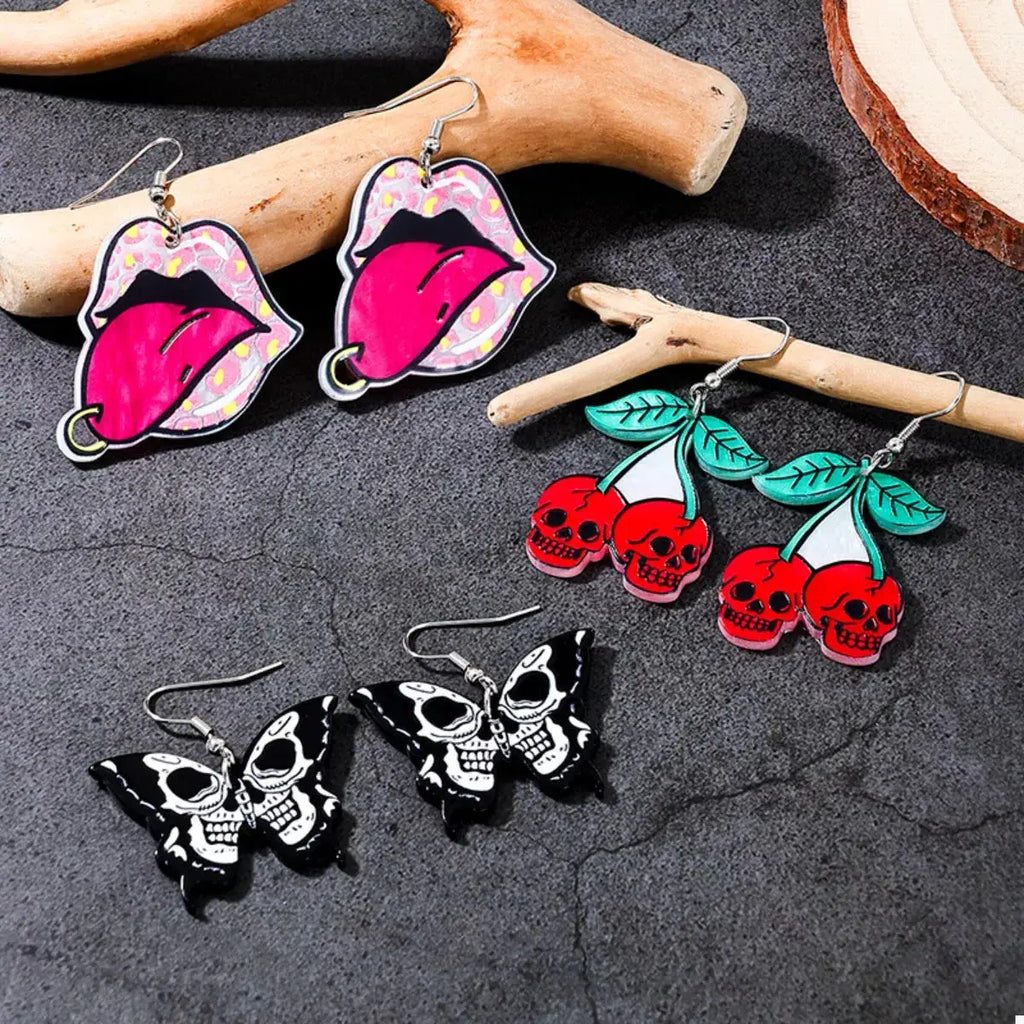 3 Piece Halloween Funky Cartoon Acrylic Dangle Earrings by Trendsi