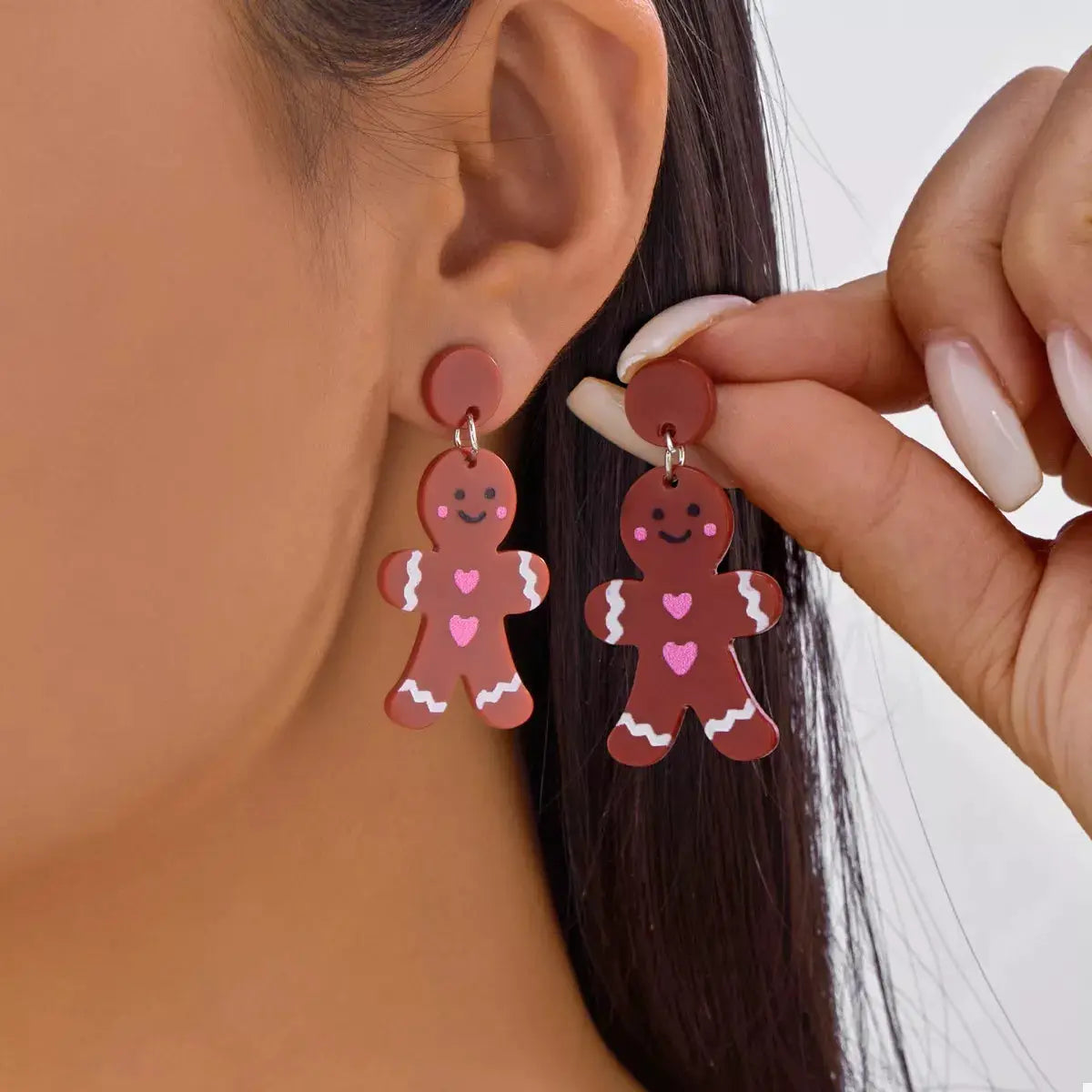 Christmas Acrylic Dangle Earrings by Trendsi