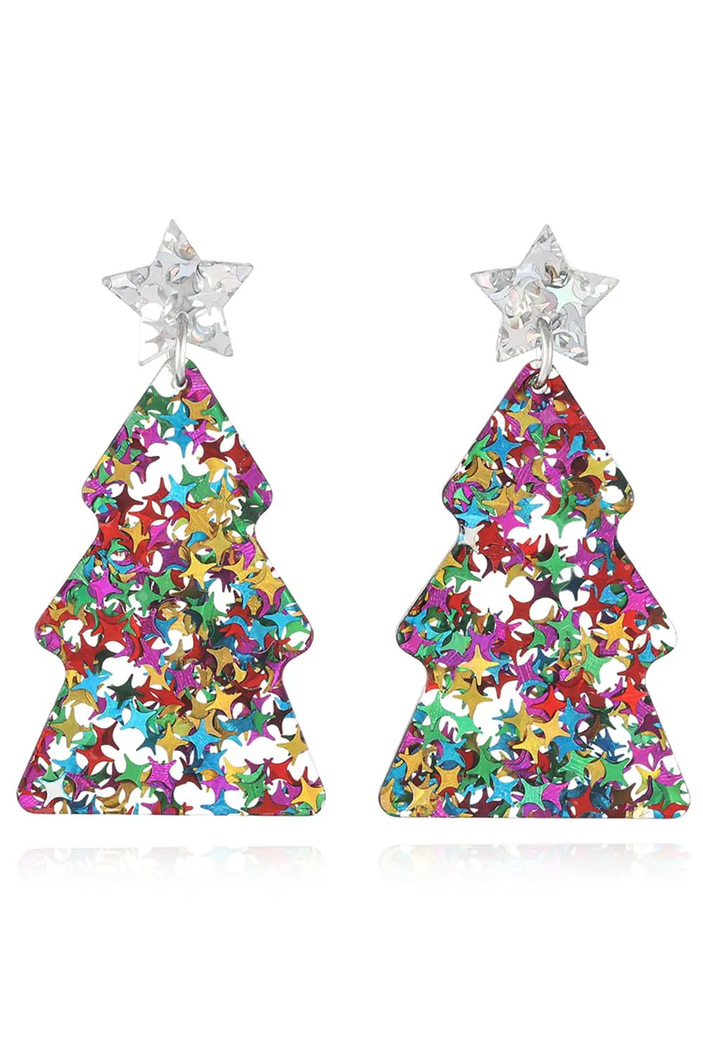 Christmas Tree Acrylic Earrings by Trendsi
