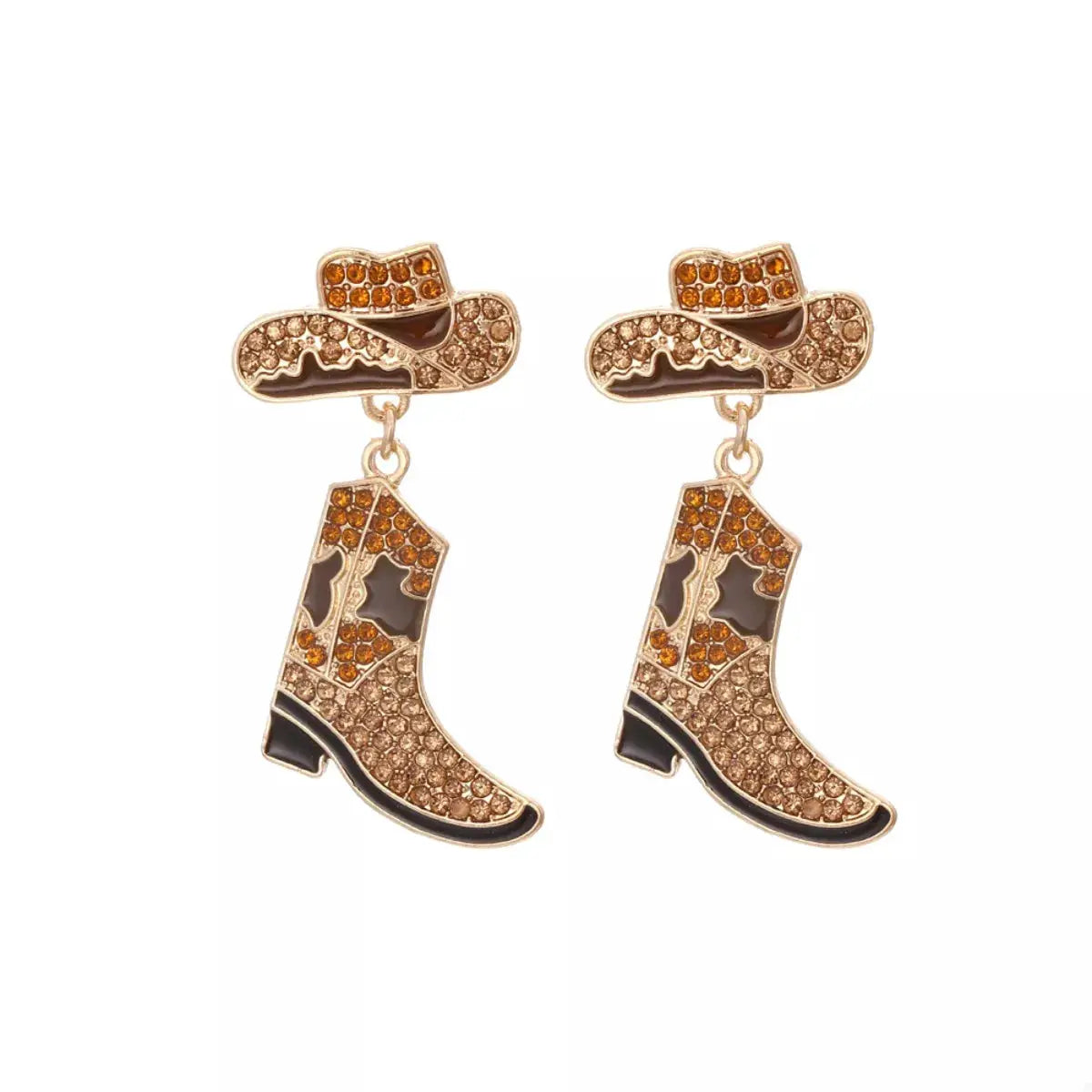 Cowboy Hat and Boot Dangle Earrings by Trendsi
