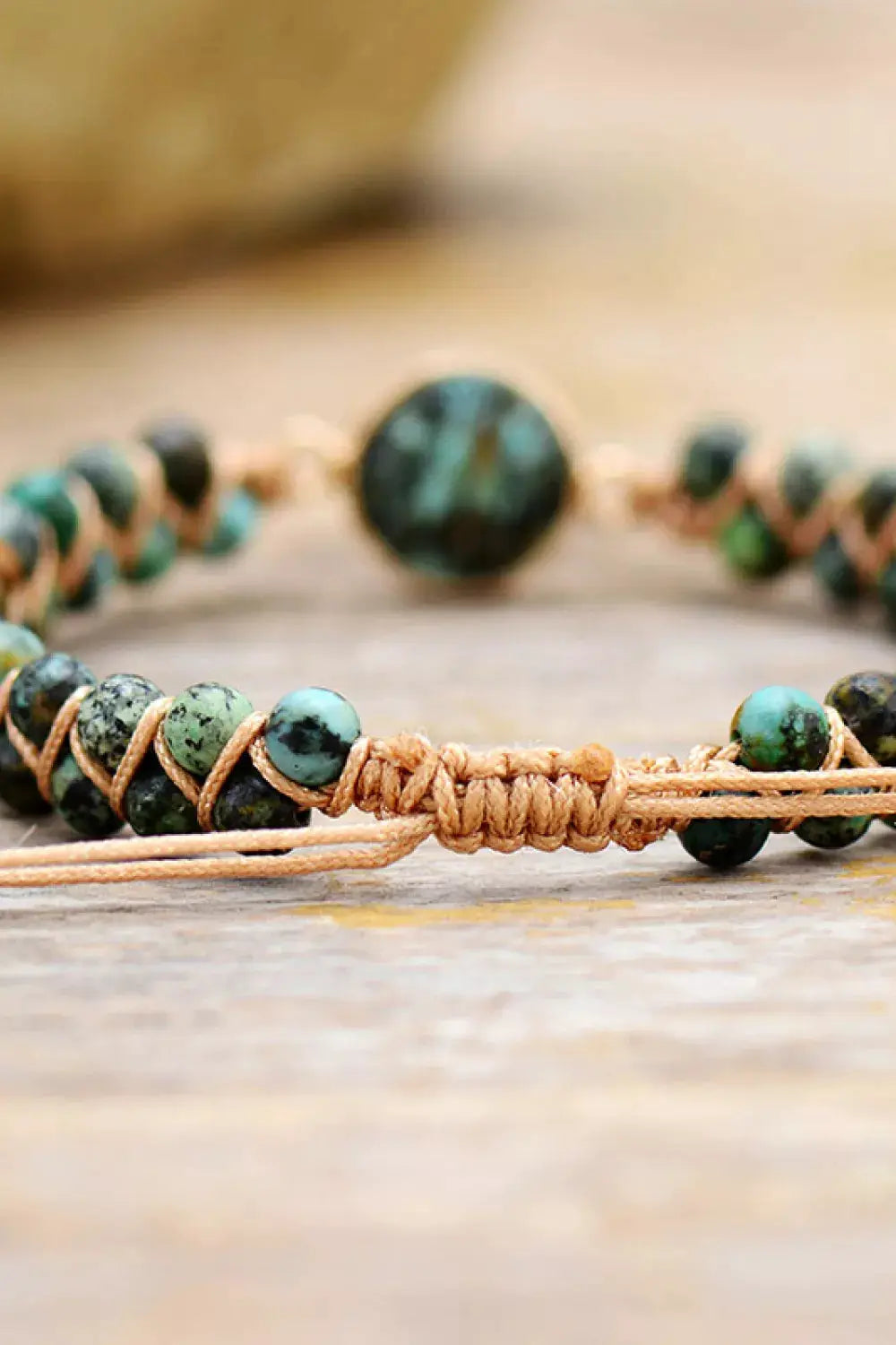 Handmade Beaded Copper Bracelet by Trendsi