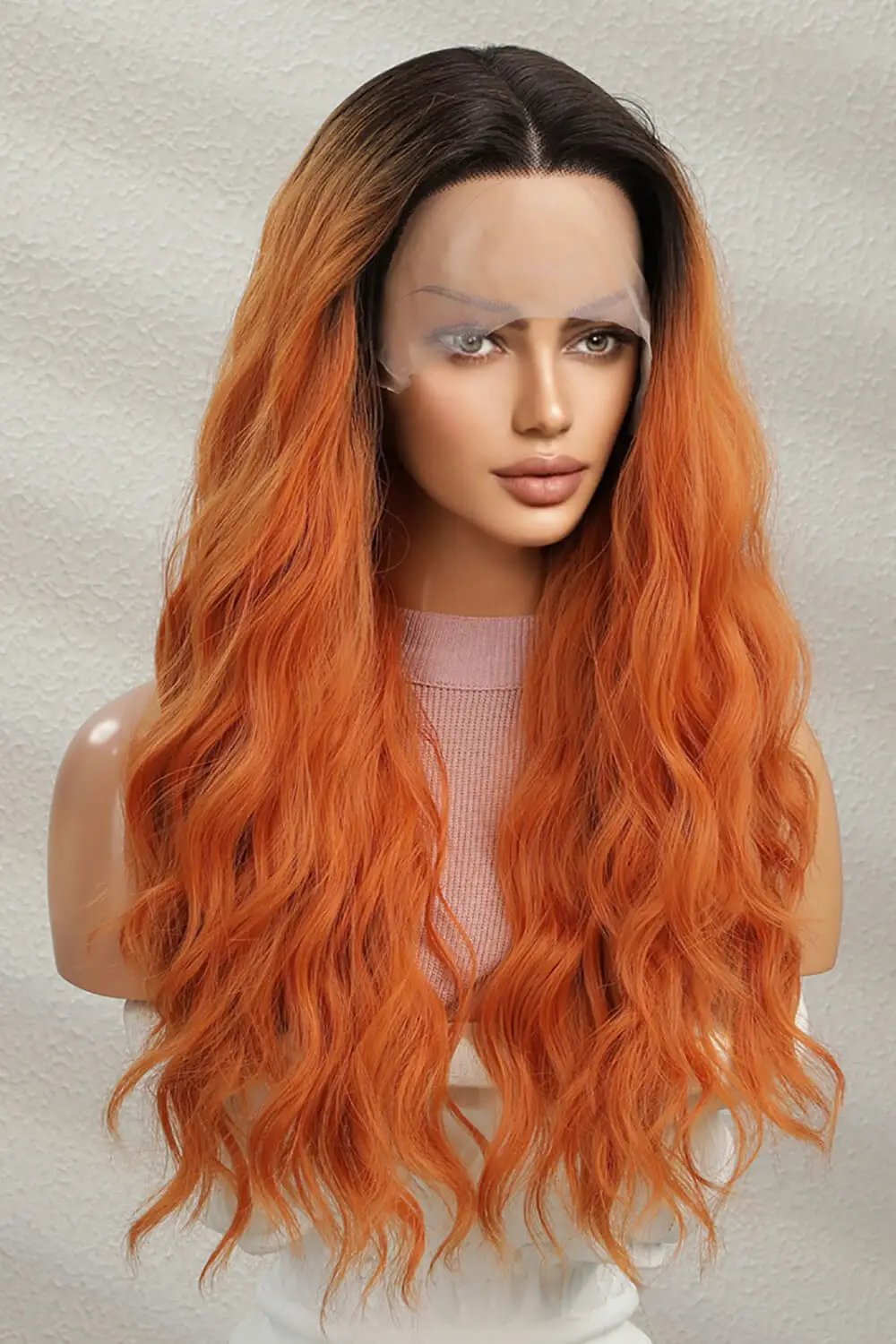 13*2" Lace Front Wigs Synthetic Long Wave 24" 150% Density by Trendsi