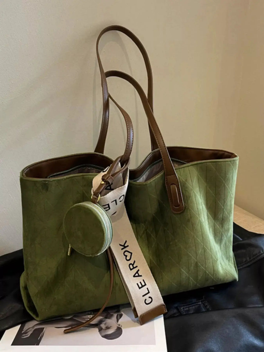Large Capacity Tote Bag with Coin Purse by Trendsi