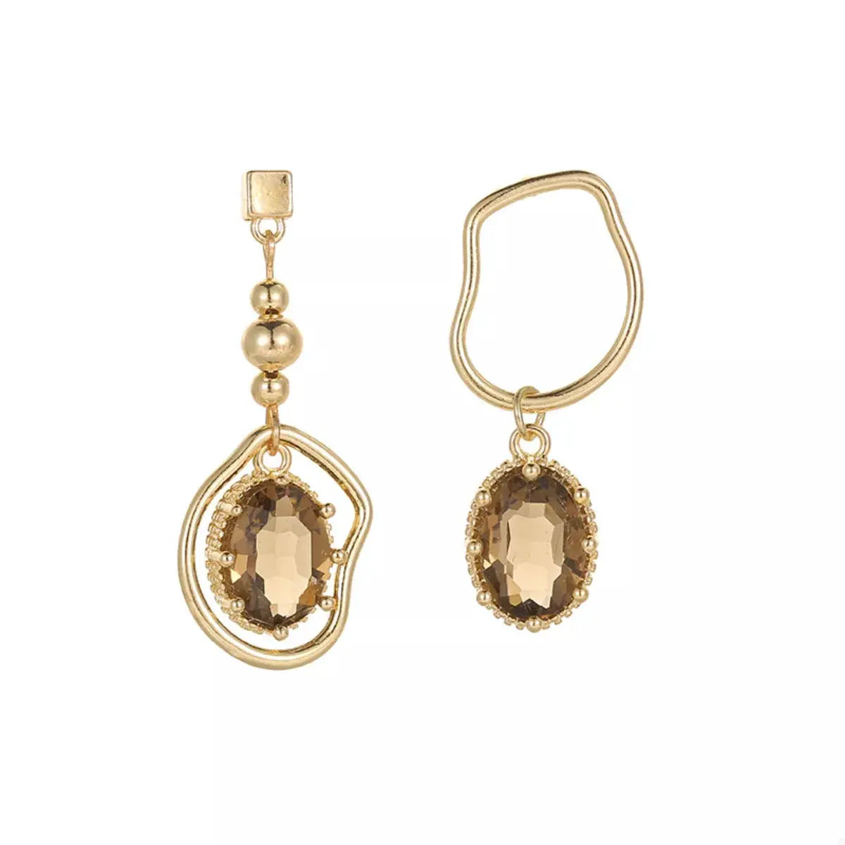 Asymmetrical Geometric Dangle Earrings by Trendsi