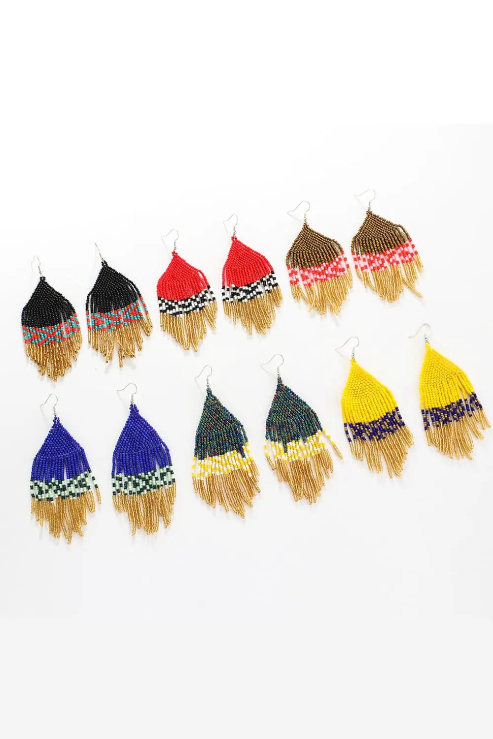 Beaded Dangle Earrings by Trendsi