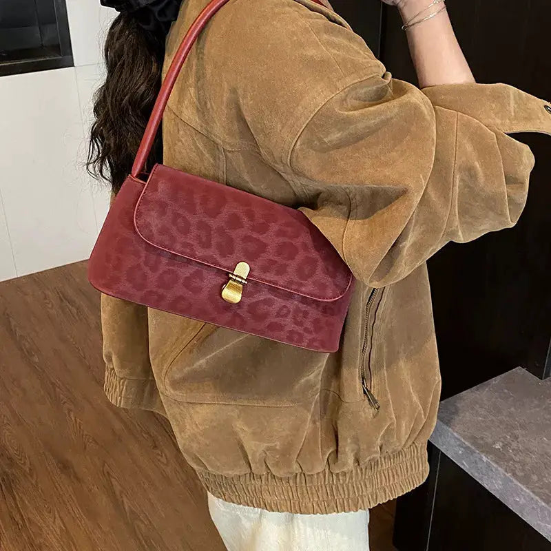 Leopard Print Shoulder Bag by Trendsi