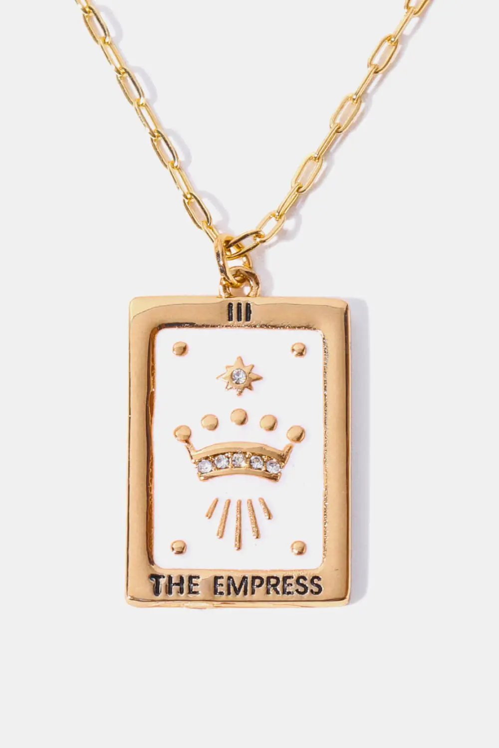 Tarot Card Pendant Copper Necklace by Trendsi